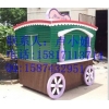商業街售貨車，實木售賣車，廣場木制售賣亭