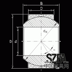 關(guān)節(jié)軸承 GE10-PB, 根據(jù) DIN ISO 12 240-1 標(biāo)準(zhǔn)，尺寸系列 K，需維護(hù)